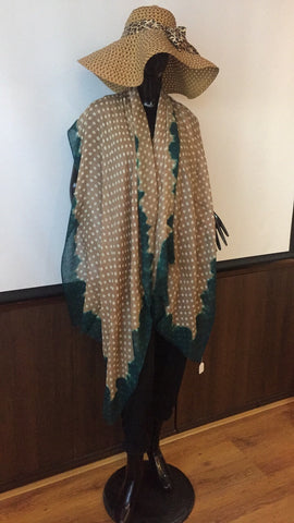 ZIAM13002 Ziam Cashmere 90x200 cm.  50% cashmere 50% linen/Green