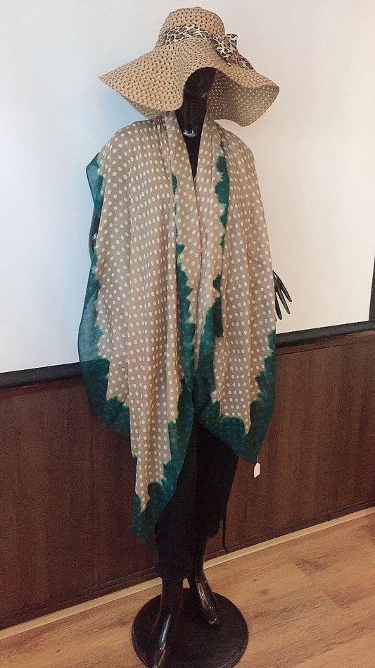 ZIAM13002 Ziam Cashmere 90x200 cm.  50% cashmere 50% linen/Green